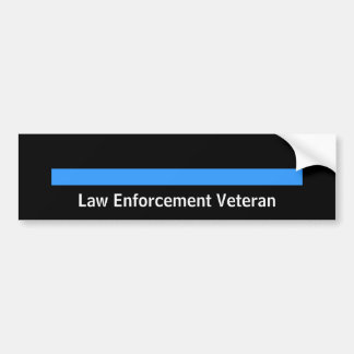 Rechthorende politie rechthandhavingsblauwe lijn bumpersticker