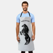 Rechtop Paard Schort Gift met Aangepaste Tekst Naa (Gedragen)