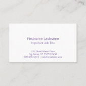  rechtop Piano Visitekaartje (Achterkant)