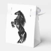 Rechtop zwart wild paard geschenkdoos met aangepas bedankdoosjes (Achterkant)