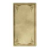 Rechtopstaande hoeken Apothecary Label (Voorkant)