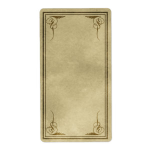 Rechtopstaande hoeken Apothecary Label