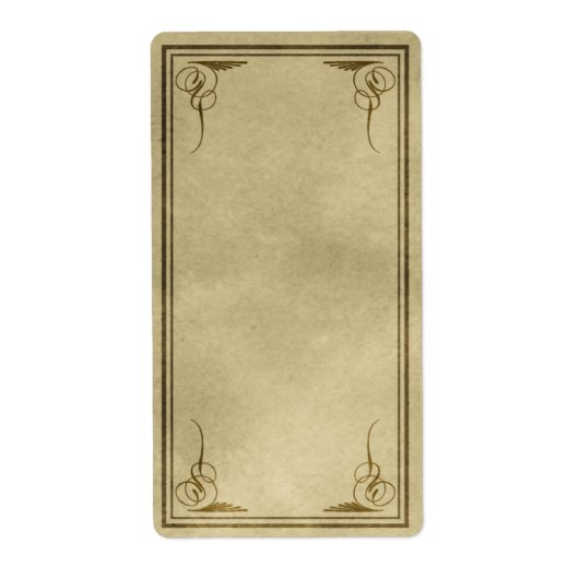 Rechtopstaande hoeken Apothecary Label (Voorkant)