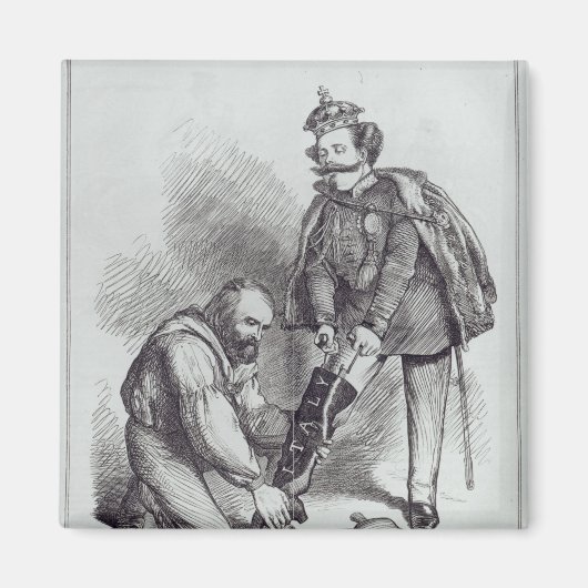 Rechts been in de Wortel op zijn laatst" Magneet (Voorkant)