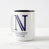 Rechts - Behandelde NBC 15 oz Two-Tone Mok (Voorkant links)