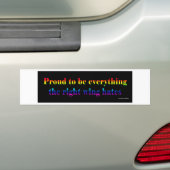 Rechts Bumpersticker (Op auto)