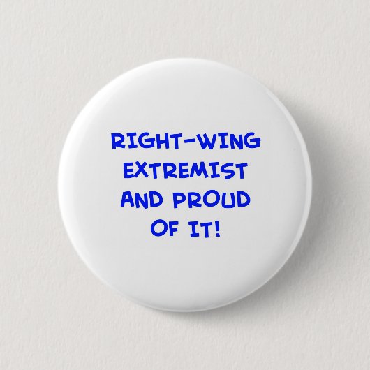 RECHTS EXTREMIST EN BEWIJS ERVAN! RONDE BUTTON 5,7 CM (Voorkant)
