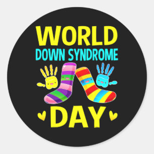 Rechts geperfectioneerd - World Down Syndroeness Ronde Sticker