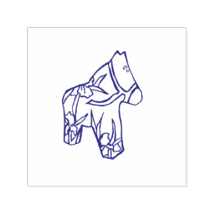 Rechts Gezicht Iris Paard Zelfinkende Stempel