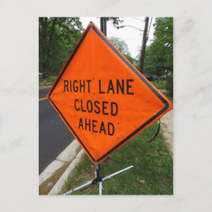 Rechts land gesloten briefkaart