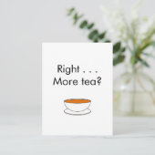 Rechts. . . Meer thee? - theeofferte Briefkaart (Staand voorkant)