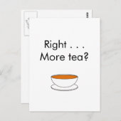 Rechts. . . Meer thee? - theeofferte Briefkaart (Voorkant / Achterkant)