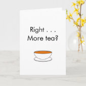 Rechts. . . Meer thee? - theeofferte Kaart (Gele Bloem)