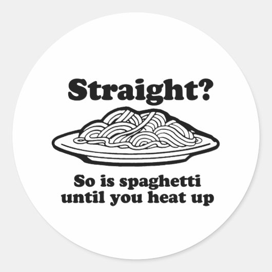 RECHTS? Net zoals spaghetti Ronde Sticker (Voorkant)