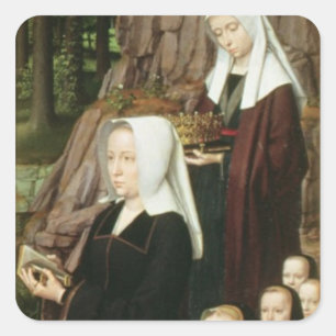 Rechts paneel van de Jean de Trompes Vierkante Sticker