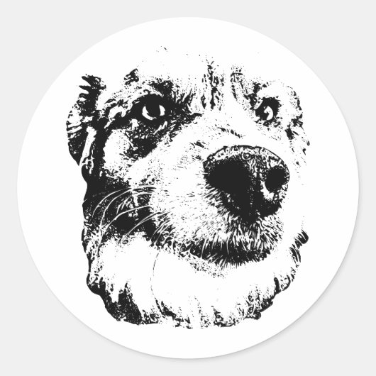 Rechts van dichtbij ronde sticker (Voorkant)