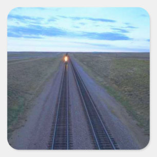 Rechts vooruit naar zonsopgang vierkante sticker