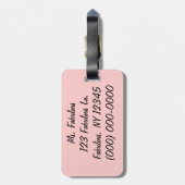 Rechts zijn bagagelabel (Achterkant verticaal)