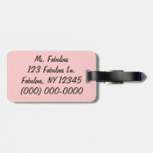 Rechts zijn bagagelabel (Achterkant horizontaal)