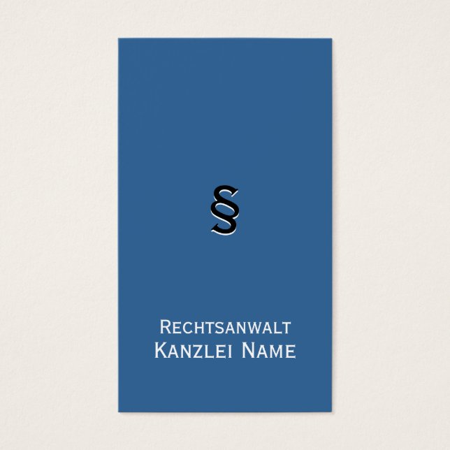 Rechtsanwalt Visitenkarten (Devant)
