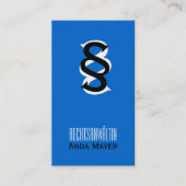 Rechtsanwältin Visitenkarten Visitekaartje (Voorkant)