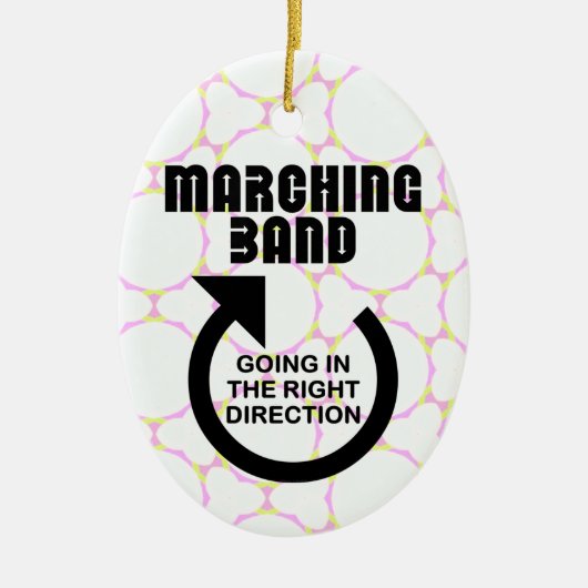 Rechtse richting Marching Band Keramisch Ornament (Voorkant)