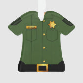 Rechtshandhaving Groen uniform beroep Ornament (voorkant)