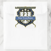 Rechtshandhaving Heraldry Crest Vierkante Sticker (Tas)