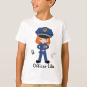 Rechtshandhaving van gepersonaliseerde meisjespoli t-shirt (Voorkant)