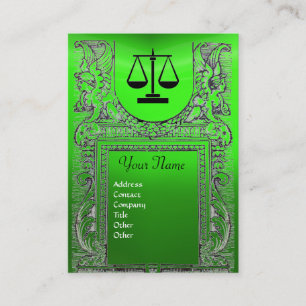 RECHTSKANTOOR, ADVOCAAT Monogram groen Visitekaartje