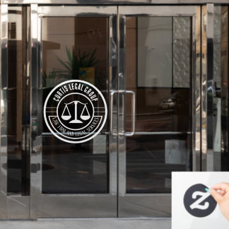 Rechtskantoor en juridische diensten Aangepaste be Raamsticker