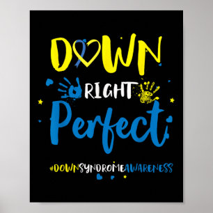 Rechtsonder Perfect - Down Syndrome Awareness Ribb Poster