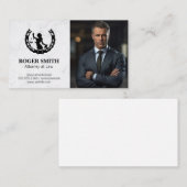 Rechtsplegingssysteem Logo | Zakelijk Man | advoca Visitekaartje (Voorkant / Achterkant)