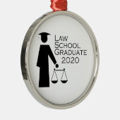 Rechtsschool Afstuderen 2020 Metalen Ornament (Rechts)