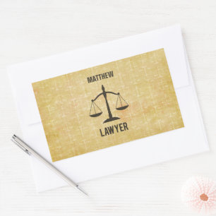Rechtsschool Afstuderen Congrats Scale of Justice Rechthoekige Sticker