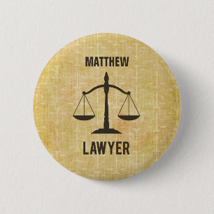 Rechtsschool Afstuderen Congrats Scale of Justice Ronde Button 5,7 Cm
