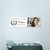 Rechtsschool Afstuderen Schalen van Justitie Spandoek (Beurs)