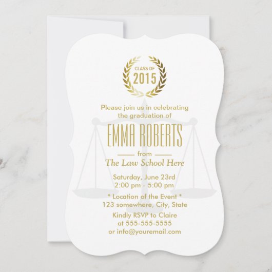 Rechtsschool Afstuderen van 2015 Kaart (Voorkant)