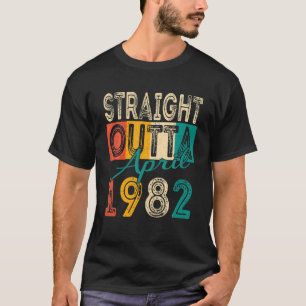 Rechtstreeks april 1982 Retro 40 jaar oud 40th T-shirt