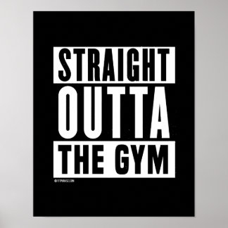 Rechtstreeks buiten de gym - trainingsfitness -.pn poster