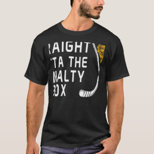 Rechtstreeks buiten het strafvak Ice Hockey Player T-shirt