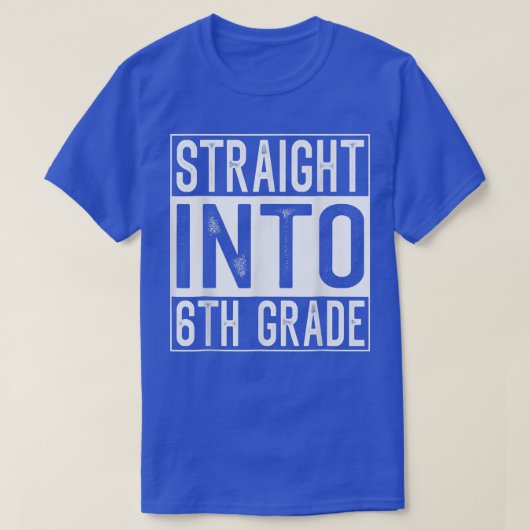 Rechtstreeks in 6e graad Terug naar school eerste  T-shirt (Design voorkant)