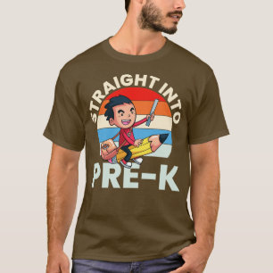 Rechtstreeks in PreK Funny Pre K Kinder Terug naar T-shirt