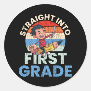 Rechtstreeks naar de eerste klas Terug naar school Ronde Sticker
