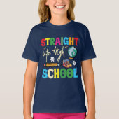 Rechtstreeks naar school t-shirt (Voorkant)