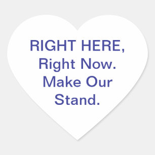 RECHTSTREEKS, NU Hankamer Artjunkhaus Stand Hart Sticker