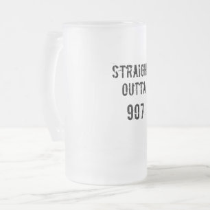 Rechtstreeks Outta 907 Frosted Beer Mok - Zwarte t