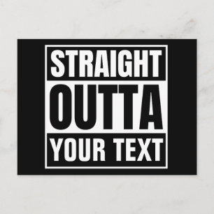 RECHTSTREEKS OUTTA Aangepaste tekst Personaliseert Briefkaart