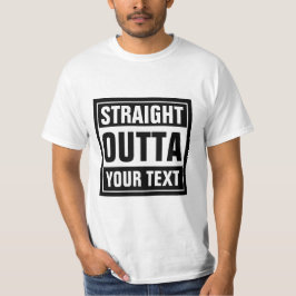 RECHTSTREEKS OUTTA-typografie naar shirten | Perso T-shirt
