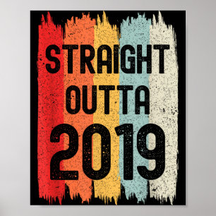 Rechtstreeks uit 2019 Grappige Retro Verjaardag Ge Poster
